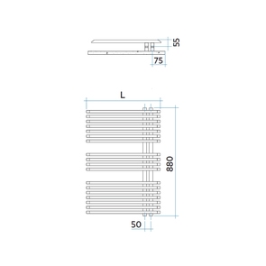 Immagine di Irsap JAZZ_S radiatore 18 tubi H.88 L.50 P.6,7 cm, 2 intervalli, colore bianco finitura lucido ZRS050B01IR01NNN
