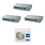 Immagine di Haier CANALIZZATO SLIM Bassa pressione R32 Climatizzatore canalizzabile trial split inverter Wi-Fi | unità esterna 5.5 kW unità interne 9000+9000+9000 BTU 3U55S2SR5FA+AD[25|25|25]S2SS1FA(H)