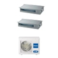 Immagine di Haier CANALIZZATO SLIM Bassa pressione R32 Climatizzatore canalizzabile trial split inverter Wi-Fi | unità esterna 5.5 kW unità interne 9000+9000 BTU 3U55S2SR5FA+AD[25|25]S2SS1FA(H)