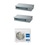 Immagine di Haier CANALIZZATO SLIM Bassa pressione R32 Climatizzatore canalizzabile trial split inverter Wi-Fi | unità esterna 5.5 kW unità interne 9000+9000 BTU 3U55S2SR5FA+AD[25|25]S2SS1FA(H)
