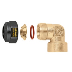 Immagine di Caleffi Raccordo curvo femmina, meccanico a tenuta O-Ring per impianti solari 3/4" F x Ø 18 254858