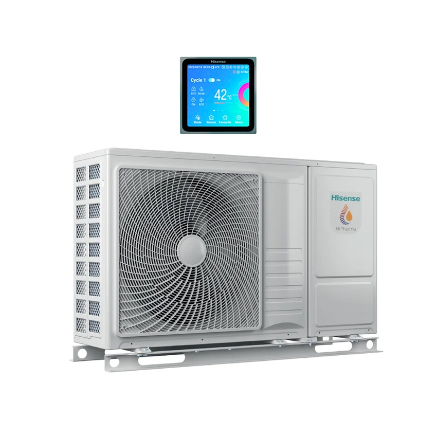 Immagine di Hisense HI-THERMA pompa di calore monoblocco aria-acqua 7 kW, per riscaldamento, raffrescamento, produzione ACS AHZ-044HCDS1