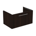 Immagine di Ideal Standard I.LIFE B mobile sottolavabo L.80 H.44 P.50.5 cm, con un cassetto esterno, interno colore antracite, finitura quercia scura T5271NW