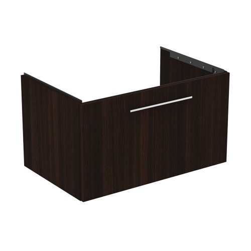Immagine di Ideal Standard I.LIFE B mobile sottolavabo L.80 H.44 P.50.5 cm, con un cassetto esterno, interno colore antracite, finitura quercia scura T5271NW