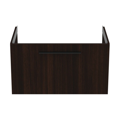 Immagine di Ideal Standard I.LIFE B mobile sottolavabo L.80 H.44 P.50.5 cm, con un cassetto esterno, interno colore antracite, finitura quercia scura T5271NW