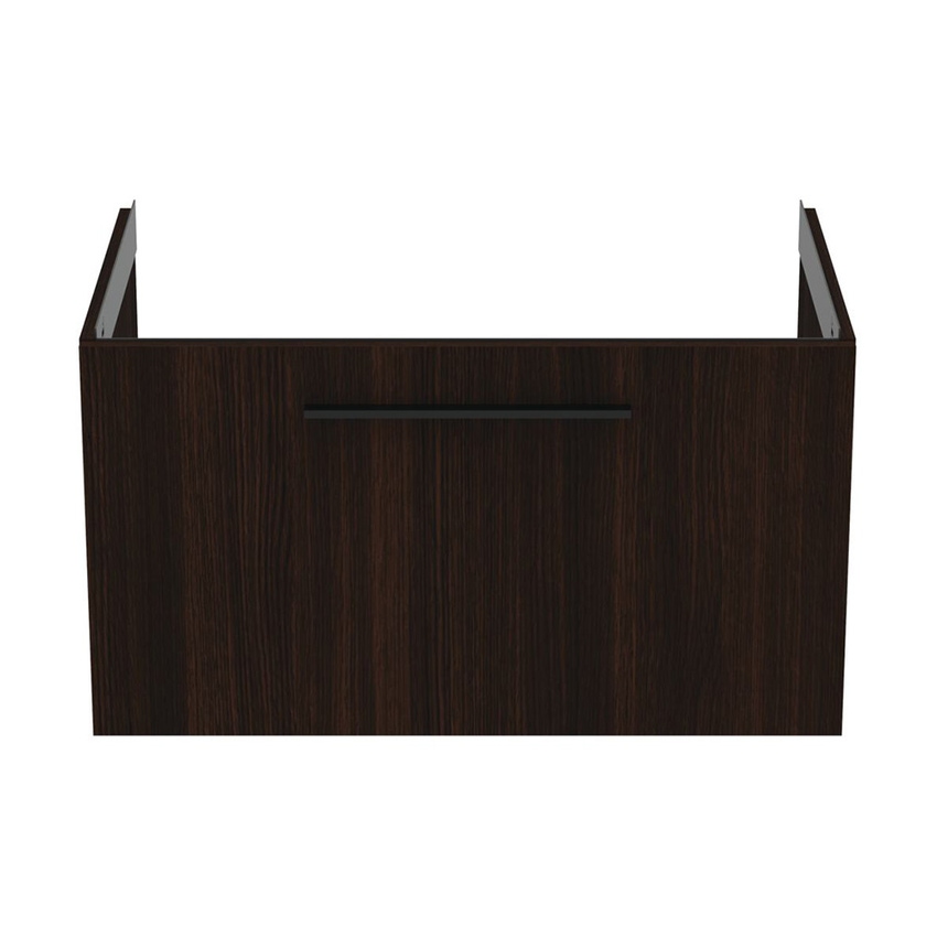 Immagine di Ideal Standard I.LIFE B mobile sottolavabo L.80 H.44 P.50.5 cm, con un cassetto esterno, interno colore antracite, finitura quercia scura T5271NW