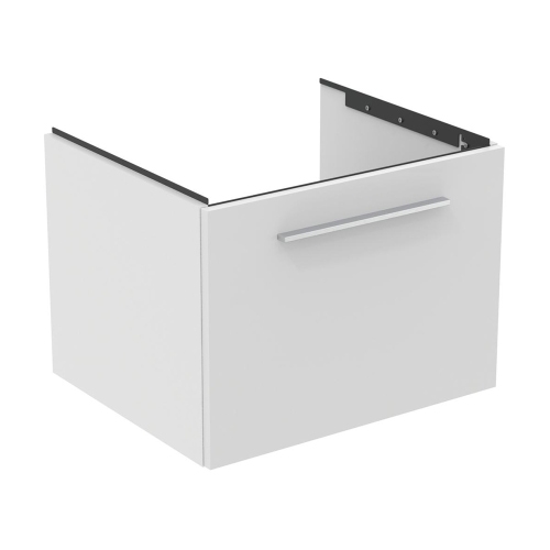 Immagine di Ideal Standard I.LIFE B mobile sottolavabo L.60 H.43.6 P.50.5 cm, con un cassetto esterno, interno colore antracite, colore bianco finitura opaco T5269DU