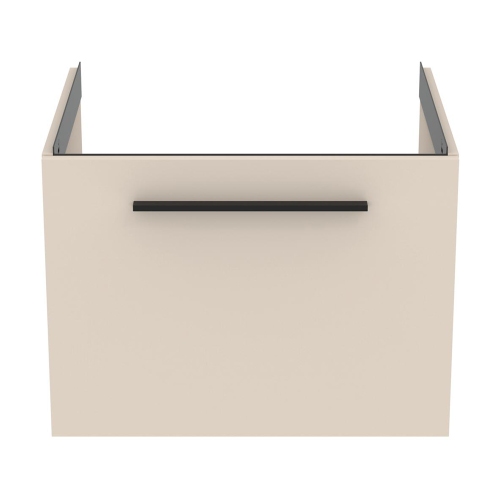 Immagine di Ideal Standard I.LIFE B mobile sottolavabo L.60 H.43.6 P.50.5 cm, con un cassetto esterno, interno colore antracite, colore sabbia finitura opaco T5269NF