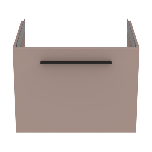 Immagine di Ideal Standard I.LIFE B mobile sottolavabo L.60 H.43.6 P.50.5 cm, con un cassetto esterno, interno colore antracite, colore greige finitura opaco T5269NH