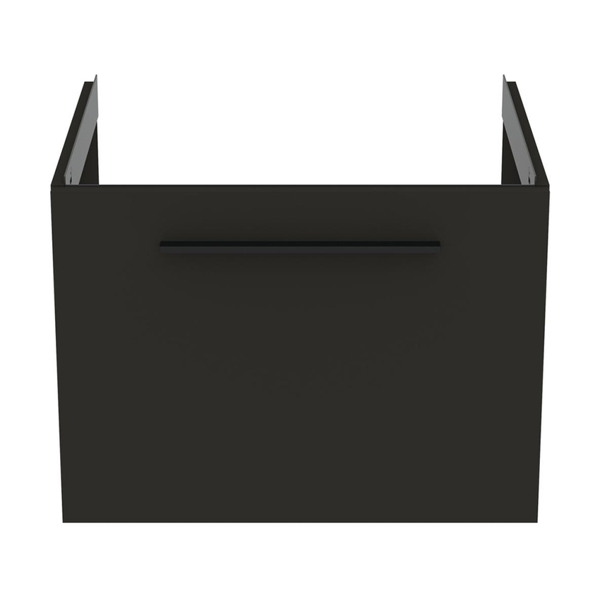 Immagine di Ideal Standard I.LIFE B mobile sottolavabo L.60 H.43.6 P.50.5 cm, con un cassetto esterno, interno colore antracite, colore grigio carbonio finitura opaco T5269NV