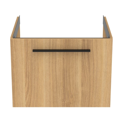 Immagine di Ideal Standard I.LIFE B mobile sottolavabo L.60 H.43.6 P.50.5 cm, con un cassetto esterno, interno colore antracite, finitura quercia chiara T5269NX