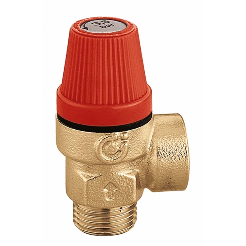 Immagine di Caleffi Valvola di sicurezza ordinaria, attacchi maschio-femmina  1/2"  2,5 bar 312425