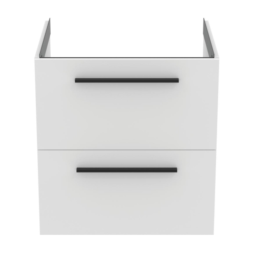 Immagine di Ideal Standard I.LIFE B set L.60 cm con mobile sottolavabo, colore bianco finitura opaco, lavabo, colore bianco finitura lucido, specchio rettangolare T5270DU+T460501