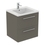 Immagine di Ideal Standard I.LIFE B set L.60 cm con mobile sottolavabo, colore grigio quarzo finitura opaco, lavabo, colore bianco finitura lucido, specchio rettangolare T5270NG+T460501