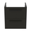 Immagine di Ideal Standard I.LIFE B set L.60 cm con mobile sottolavabo, colore grigio carbonio finitura opaco, lavabo, colore bianco finitura lucido, specchio rettangolare T5270NV+T460501