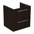 Immagine di Ideal Standard I.LIFE B mobile sottolavabo L.60 H.63 P.50.5 cm, con 2 cassetti esterni, interno colore antracite, finitura quercia scura T5270NW