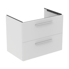 Immagine di Ideal Standard I.LIFE B mobile sottolavabo L.80 H.63 P.50.5 cm, con 2 cassetti esterni, interno colore antracite, colore bianco finitura opaco T5272DU