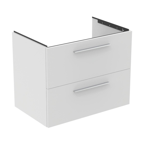 Immagine di Ideal Standard I.LIFE B set L.80 cm con mobile sottolavabo, colore bianco finitura opaco, lavabo, colore bianco finitura lucido, specchio rettangolare T5272DU+T460401