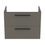 Immagine di Ideal Standard I.LIFE B set L.80 cm con mobile sottolavabo, colore grigio quarzo finitura opaco, lavabo, colore bianco finitura lucido, specchio rettangolare T5272NG+T460401