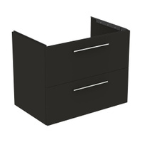 Immagine di Ideal Standard I.LIFE B mobile sottolavabo L.80 H.63 P.50.5 cm, con 2 cassetti esterni, interno colore antracite, colore grigio carbonio finitura opaco T5272NV