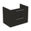 Immagine di Ideal Standard I.LIFE B set L.80 cm con mobile sottolavabo, colore grigio carbonio finitura opaco, lavabo, colore bianco finitura lucido, specchio rettangolare T5272NV+T460401