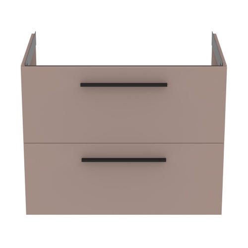 Immagine di Ideal Standard I.LIFE B mobile sottolavabo L.80 H.63 P.50.5 cm, con 2 cassetti esterni, interno colore antracite, colore greige finitura opaco T5272NH