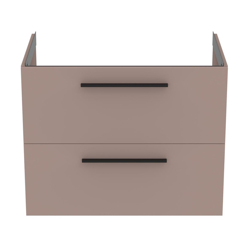 Immagine di Ideal Standard I.LIFE B mobile sottolavabo L.80 H.63 P.50.5 cm, con 2 cassetti esterni, interno colore antracite, colore greige finitura opaco T5272NH