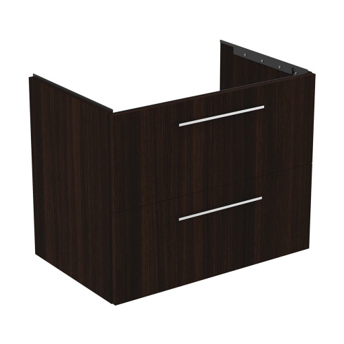 Immagine di Ideal Standard I.LIFE B mobile sottolavabo L.80 H.63 P.50.5 cm, con 2 cassetti esterni, interno colore antracite, finitura quercia scura T5272NW