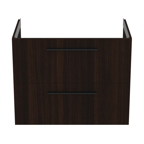 Immagine di Ideal Standard I.LIFE B mobile sottolavabo L.80 H.63 P.50.5 cm, con 2 cassetti esterni, interno colore antracite, finitura quercia scura T5272NW