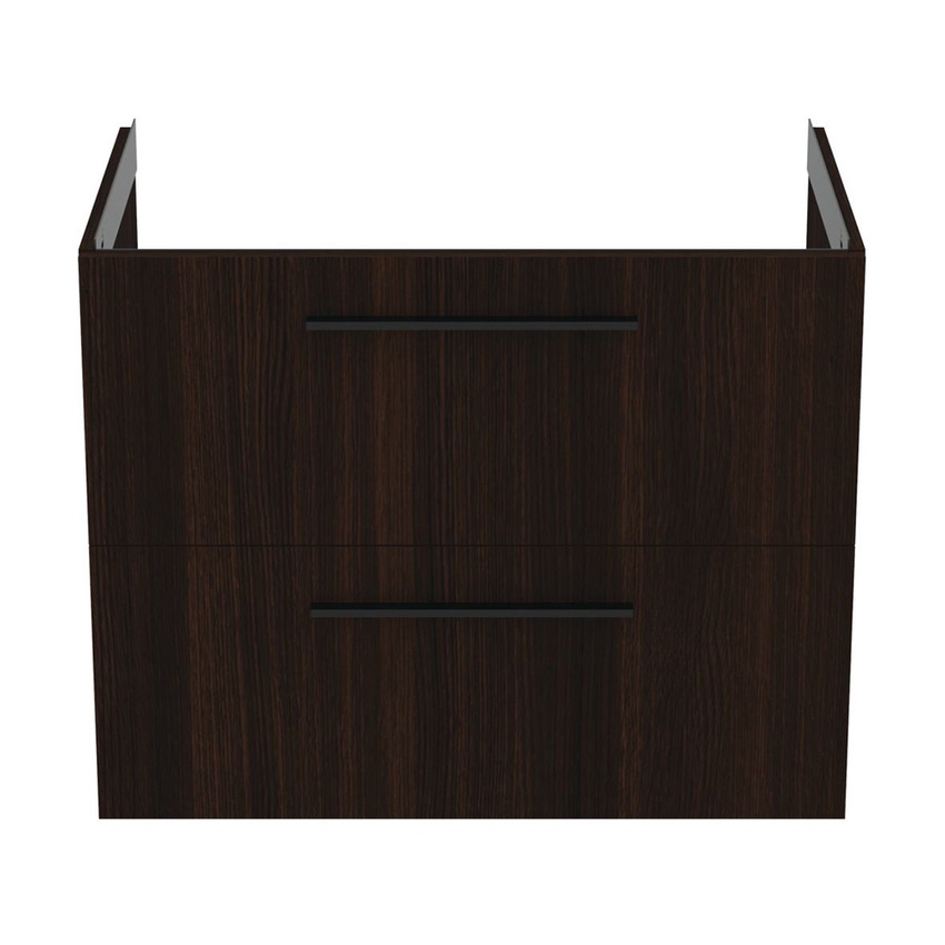 Immagine di Ideal Standard I.LIFE B mobile sottolavabo L.80 H.63 P.50.5 cm, con 2 cassetti esterni, interno colore antracite, finitura quercia scura T5272NW
