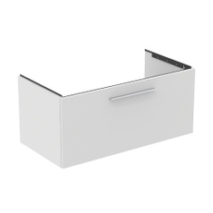Immagine di Ideal Standard I.LIFE B mobile sottolavabo L.100 H.44 P.50.5 cm, con un cassetto esterno, interno colore antracite, colore bianco finitura opaco T5275DU