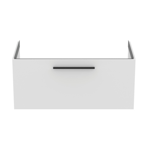 Immagine di Ideal Standard I.LIFE B mobile sottolavabo L.100 H.44 P.50.5 cm, con un cassetto esterno, interno colore antracite, colore bianco finitura opaco T5275DU