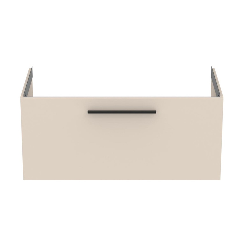 Immagine di Ideal Standard I.LIFE B mobile sottolavabo L.100 H.44 P.50.5 cm, con un cassetto esterno, interno colore antracite, colore sabbia finitura opaco T5275NF