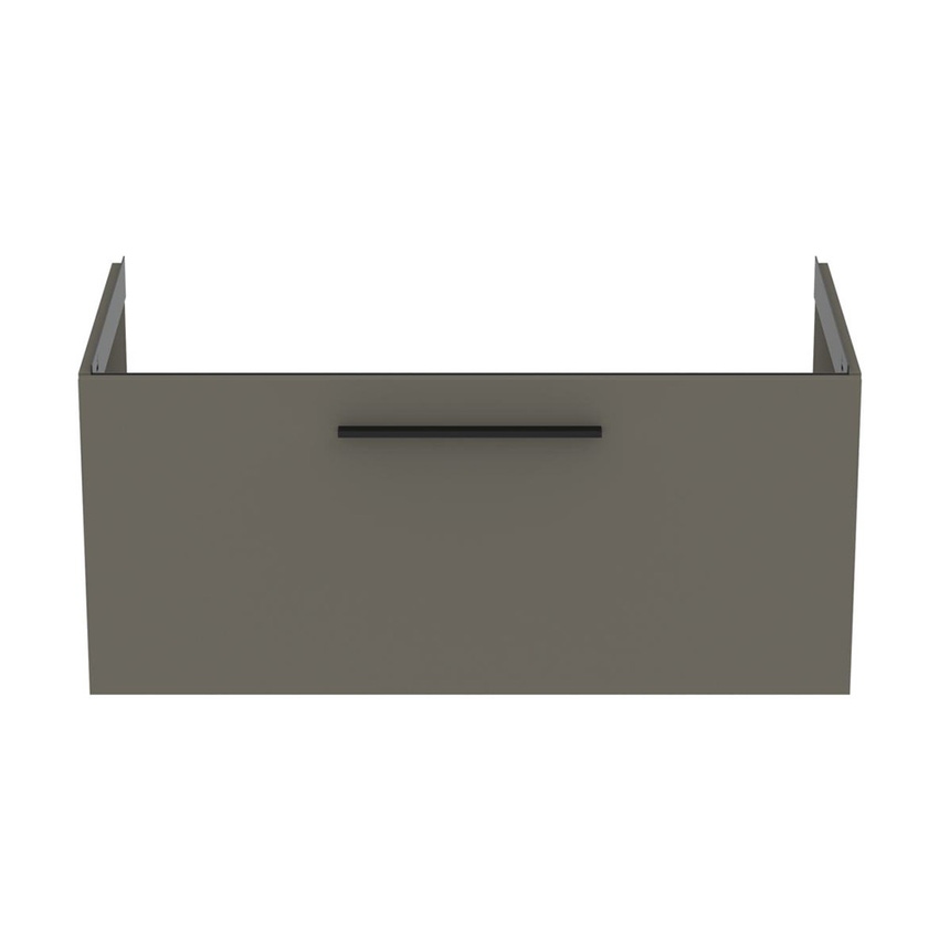 Immagine di Ideal Standard I.LIFE B mobile sottolavabo L.100 H.44 P.50.5 cm, con un cassetto esterno, interno colore antracite, colore grigio quarzo finitura opaco T5275NG
