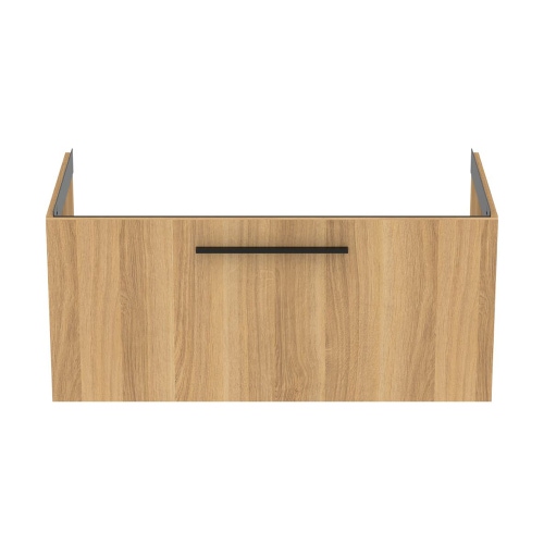 Immagine di Ideal Standard I.LIFE B mobile sottolavabo L.100 H.44 P.50.5 cm, con un cassetto esterno, interno colore antracite, finitura quercia chiara T5275NX
