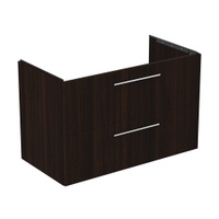 Immagine di Ideal Standard I.LIFE B mobile sottolavabo L.100 H.63 P.50.5 cm, con 2 cassetti esterni, interno colore antracite, finitura quercia scura T5276NW