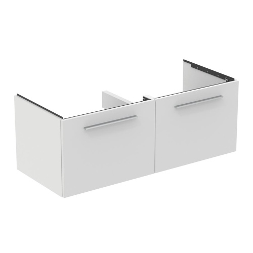 Immagine di Ideal Standard I.LIFE B set L.120 cm con mobile sottolavabo, colore bianco finitura opaco, lavabo, colore bianco finitura lucido, specchio rettangolare T5277DU+T460201