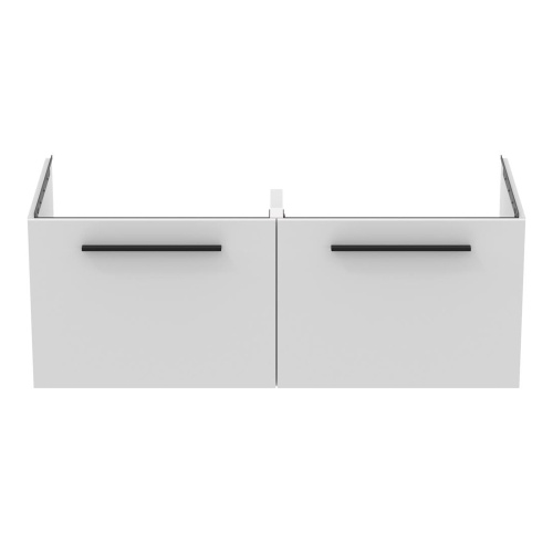 Immagine di Ideal Standard I.LIFE B set L.120 cm con mobile sottolavabo, colore bianco finitura opaco, lavabo, colore bianco finitura lucido, specchio rettangolare T5277DU+T460201