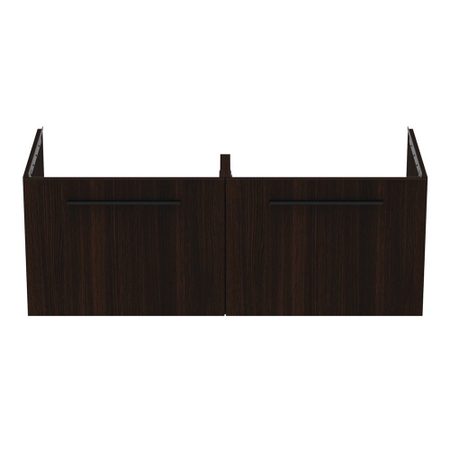 Immagine di Ideal Standard I.LIFE B mobile sottolavabo L.120 H.44 P.50.5 cm, con 2 cassetti esterni, interno colore antracite, finitura quercia scura T5277NW