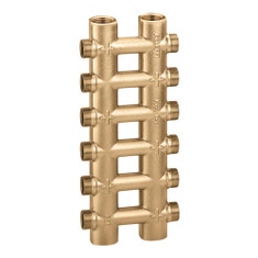 Immagine di Caleffi Collettore complanare fuso monoblocco 2+2 derivazioni x 3/4" 356502