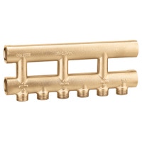 Immagine di Caleffi Collettore complanare fuso monolaterale 4+4 derivazioni x 3/4" 357504