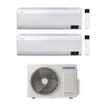 Immagine di Samsung WINDFREE ELITE R32 Climatizzatore a parete dual split inverter Wi-Fi bianco | unità esterna 5 kW unità interne 7000+12000 BTU AJ050TXJ2KG/EU+AR[07|12]CXCAAWKNEU