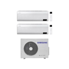 Immagine di Samsung WINDFREE ELITE R32 Climatizzatore a parete dual split inverter Wi-Fi bianco | unità esterna 5.2 kW unità interne 9000+12000 BTU AJ052TXJ3KG/EU+AR[09|12]CXCAAWKNEU