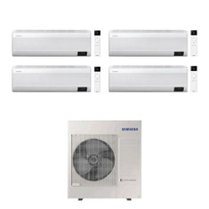 Immagine di Samsung WINDFREE ELITE R32 Climatizzatore a parete quadri split inverter Wi-Fi bianco | unità esterna 10 kW unità interne 7000+7000+7000+7000 BTU AJ100TXJ5KG/EU+AR[07|07|07|07]CXCAAWKNEU