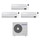 Samsung WINDFREE ELITE R32 Climatizzatore a parete trial split inverter Wi-Fi bianco | unità esterna 6.8 kW unità interne 7000+7000+9000 BTU AJ068TXJ3KG/EU+AR[07|07|09]CXCAAWKNEU
