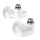 Caleffi Coppia di valvole HIGH-STYLE a doppia squadra per termoarredi, versione destra 1/2" finitura bianca 400301