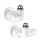 Caleffi Coppia di valvole HIGH-STYLE a doppia squadra per termoarredi, versione sinistra e finitura bianca 400401