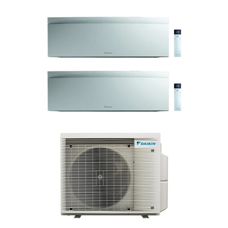 Immagine di Daikin EMURA R32 Climatizzatore a parete dual split inverter Wi-Fi bianco | unità esterna 6.8 kW unità interne 7000+9000 BTU 4MXM68A9+FTXJ[20|25]AW