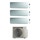 Daikin EMURA R32 Climatizzatore a parete trial split inverter Wi-Fi bianco | unità esterna 7.8 kW unità interne 7000+9000+9000 BTU 5MXM90A9+FTXJ[20|25|25]AW