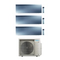 Immagine di Daikin EMURA R32 Climatizzatore a parete trial split inverter Wi-Fi silver | unità esterna 7.8 kW unità interne 18000+18000+18000 BTU 5MXM90A9+FTXJ[50|50|50]AS